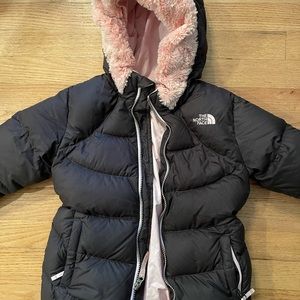 Girls North Face down jacket